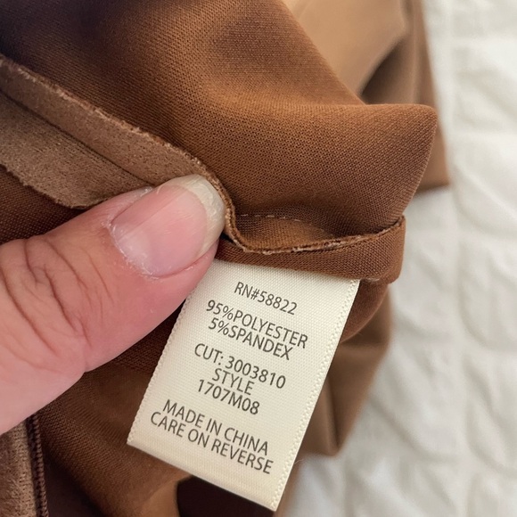 Max Studio Tan Faux Suede Skinny Pants - Picture 8 of 12